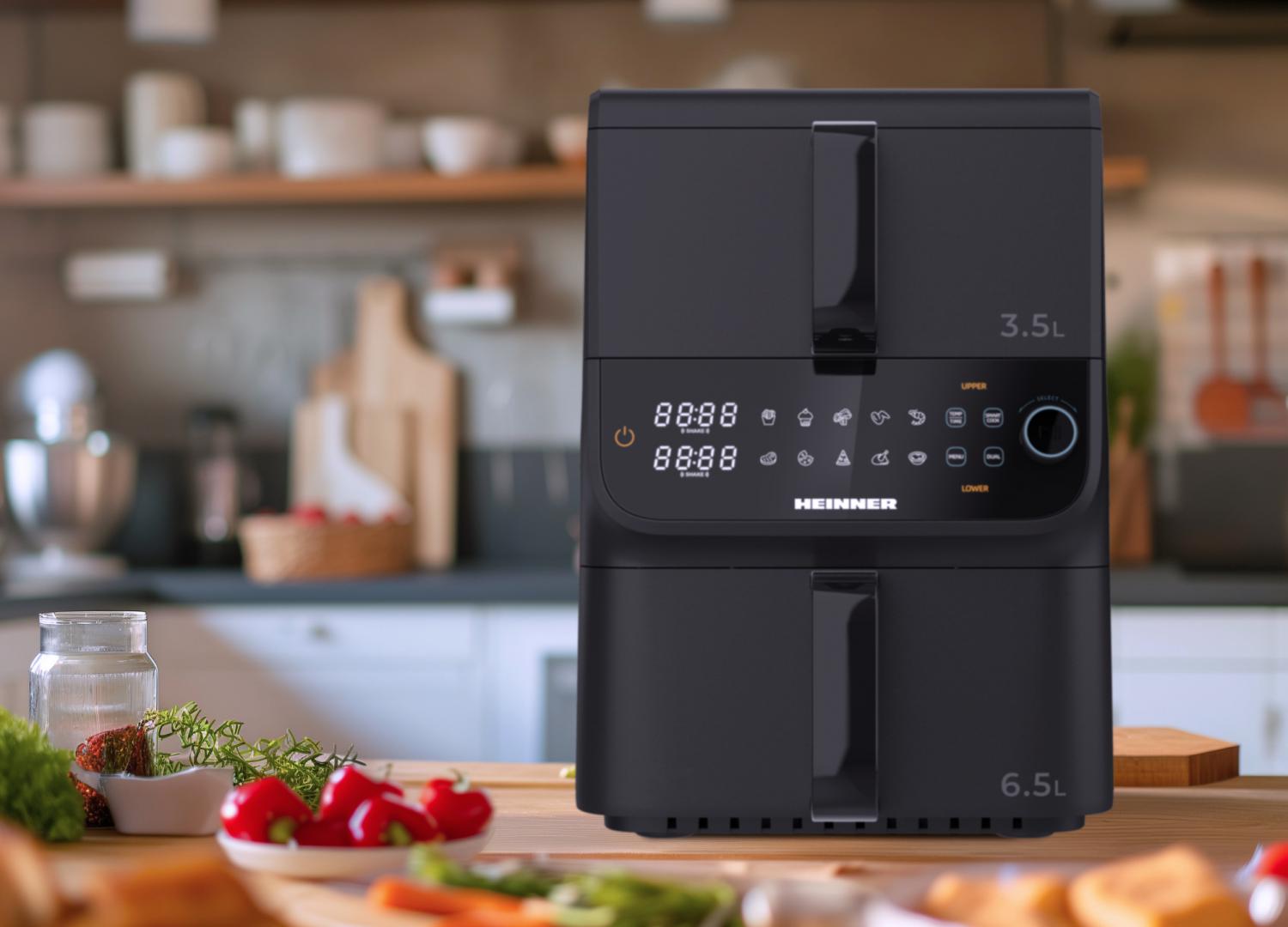 FRITEUZA DUBLA ETAJATA HEINNER InnovaCook HAF-C10DBS25BK