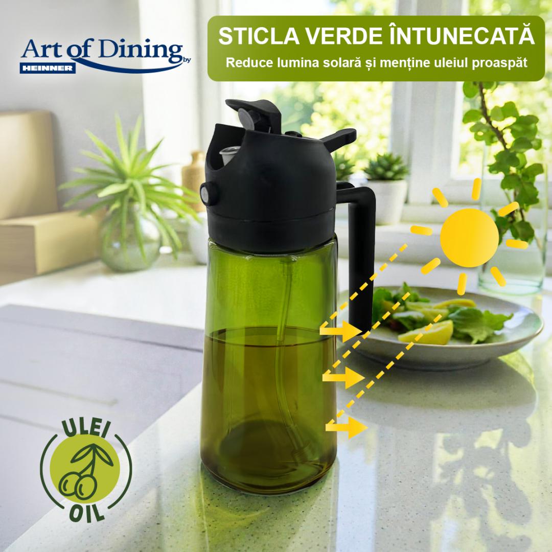 PULVERIZATOR ULEI/OTET 450ML, 2 IN 1, NEGRU, ART OF DINING BY HEINNER