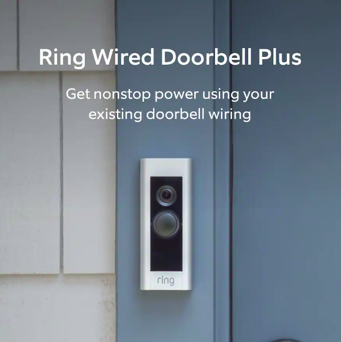 Sonerie inteligentă Ring, Alexa, video HD, microfon și difuzor integrate, Argintie, cu fir