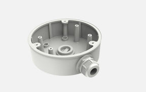 Doza conexiuni Hikvision DS-1280ZJ-PT6, material aliaj de aluminiu, dimensiuni: Φ137 mm × 42 mm, greutatate: 280 g
