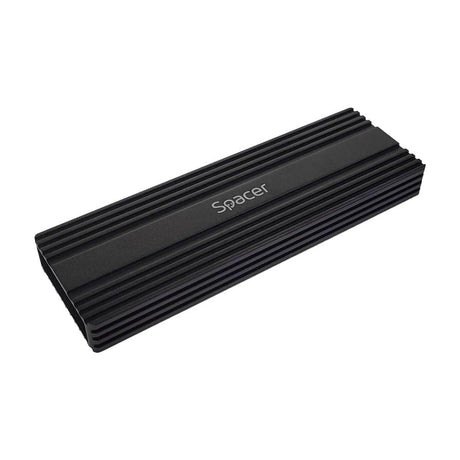 Rack extern SPACER, pt. SSD M.2 PCIe NVME, interfata PC USB 3.1 Type C, Striat, aluminiu, negru