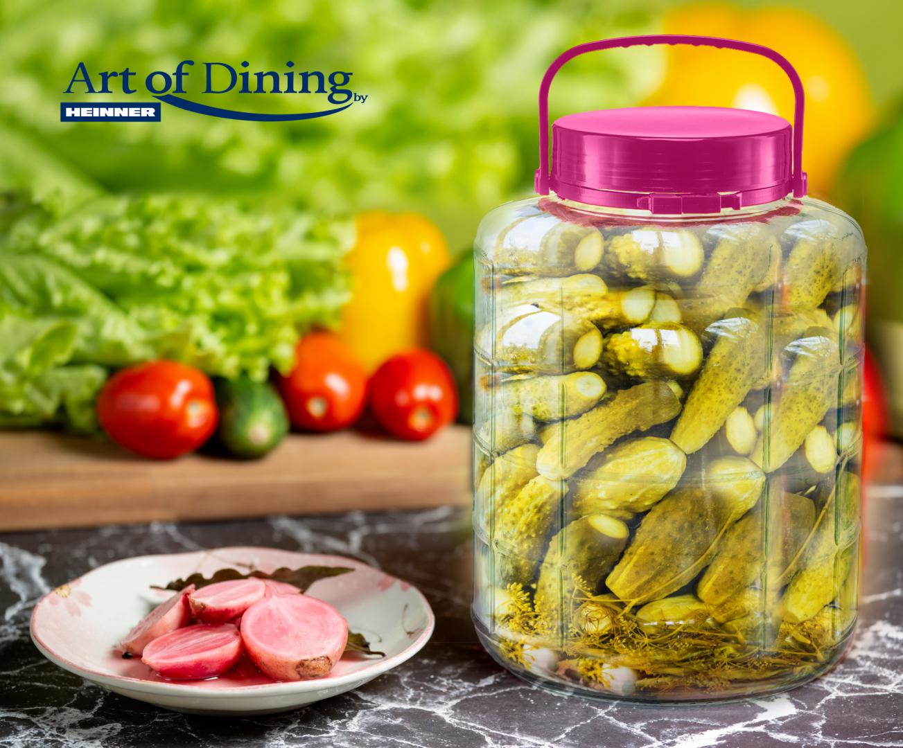 BORCAN STICLA CU CAPAC PLASTIC 15L, ART OF DINING BY HEINNER