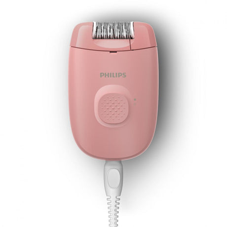 Epilator cu fir PHILIPS Seria 2000 BRE227/00, 1 viteza, 2 accesorii, Retea, Corai, L x A x I (mm) 110x40x145