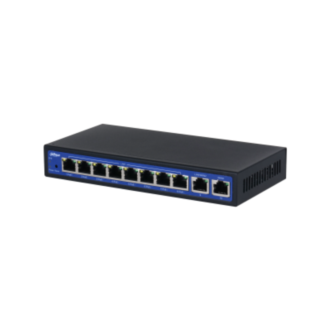 DAHUA WIRELESS ACCESS CONTROLLER DH-EAC10-P, Sursa POE 64W, Interfata: 10 x 10/100/1000 Mbps, WAN 1 × 1000 Mbps, IP20, Standarde retea: 802.11n;802.11b;802.11ax;802.11a;802.11g;802.11ac, Procesor 880 MHz Dual core, IPv4 Forwarding 1 Gbps.