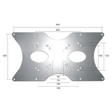 Adaptor VESA Neomounts by Newstar  FPMA-VESA400, 400x200mm, suporta pana la 35kg, argintiu