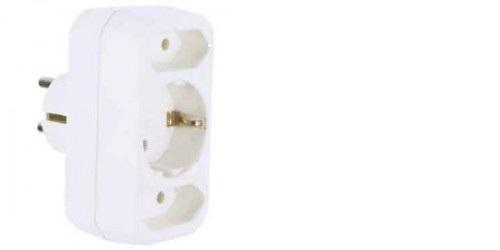 BACHMANN  Multistecker 2xEURO + 1xCEE7/3 alb