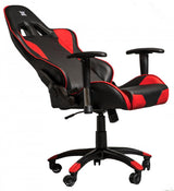 Scaun gaming X by Serioux, Torin, ajustabil, piele sintetica, piston pe gaz, manere reglabile, baza stea cu 5 picioare, greutate maxima admisa 150Kg, perne detasabile, negru si rosu