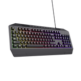 Tastatura Trust cu fir GXT836 Evocs, numar butoane 114, interfata USB 2.0, conector USB-A, iluminare RGB rainbow, negru