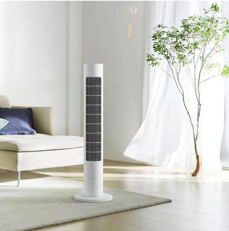 Xiaomi BPTSO2DMU. Type: Household tower fan, Product colour: White, Placement: Floor, Table. Power source type: DC, Power consumption (typical): 24 W, Energy consumption per 1000 hours: 1 kWh. Width: 290 mm, Depth: 290 mm, Height: 1014 mm