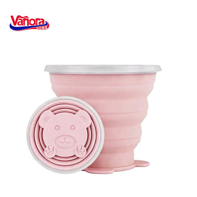 "PAHAR PLIABIL SILICON 270 ML  Material: Silicon Dimensiune: 9.5x8.5 CM Dimensiune pliat: 9.5x1.5 CM"