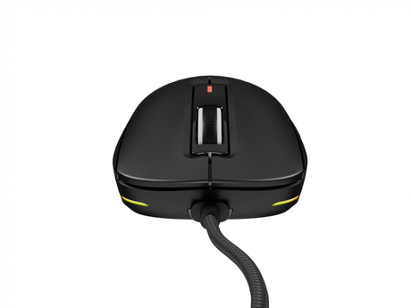Mouse gaming cu fir Genesis Krypton 660, interfata USB, 12000 DPI, 6 butoane, iluminare RGB, negru