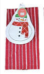 Set 2 piese bucatarie:suport vase,prosop Snowman