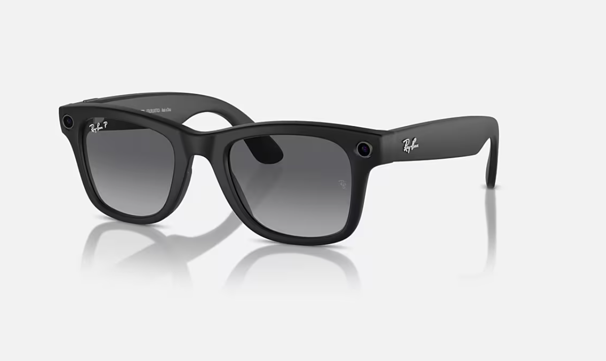Ray-Ban Meta Wayfarer AI Glasses Matte Black/Polar Gradient Graphite
