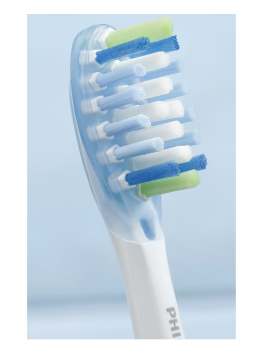 Rezerve PHILIPS Sonicare Plaque Defence HX9044/87, Pachet de 4 capete de periere, Standard, Click-on, Sincronizarea modurilor BrushSync, Alb, L x A x I (mm) 60x25.7x230.5