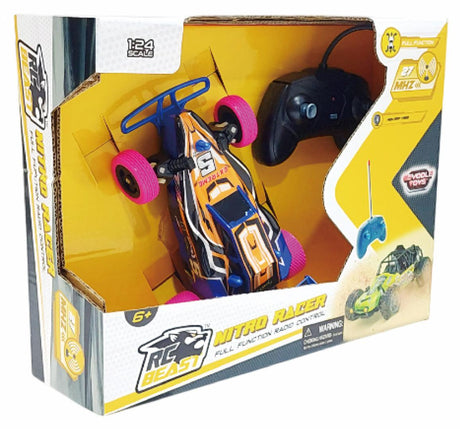 MASINUTA CU TELECOMANDA NITRO RACER,  SCARA 1/24, 19CM, PORTOCALIU