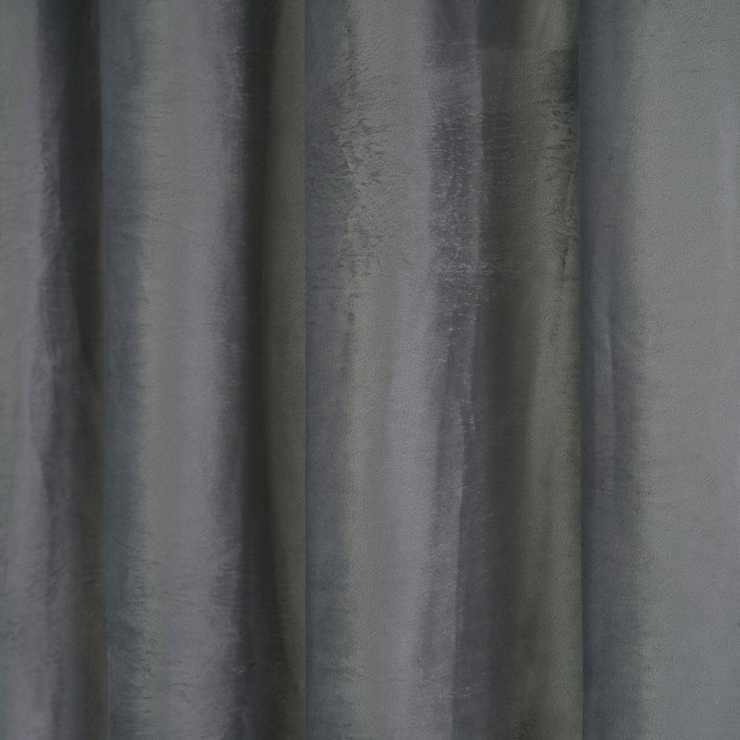 Set 2 draperii catifea 140x270 cm - Gri