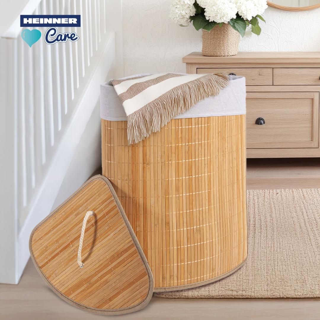 COS DE RUFE DIN BAMBUS  PENTRU COLT, 35x35x60 CM, 55 L