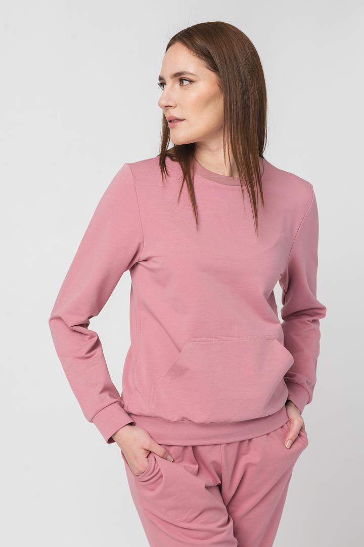 BLUZA COTON CASUAL FEMEI PINK-L
