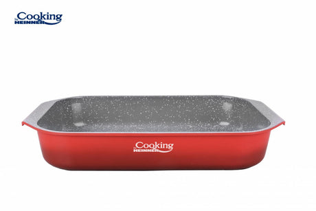TAVA ALUMINIU CU ACOPERIRE CERAMICA 39.5x26 CM, RED LINE, COOKING BY HEINNER