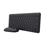 Trust Kit Wireless keyboard+mouse Lyra, mouse optic, rezolutie maxima 1200 DPI, conectivitate wireless, intefata USB-C, USB-A, negru