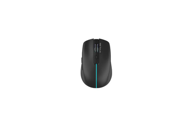 Mouse Serioux Flicker 212, Wireless, Negru,  senzor: Optic, DPI: 800/ 1200/ 1600, conexiune: Dongle USB 2,4 GHz, banda de frecventa: 2,4 GHz, baterie integrată litiu de 500 mAh, banda LED, cerințe OS: Win, Mac, Vista