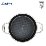 SEMIOALA INOX+CAPAC STICLA IN 3 STRATURI 28x13 CM, 7 L, TITANIUM3, COOKING BY HEINNER