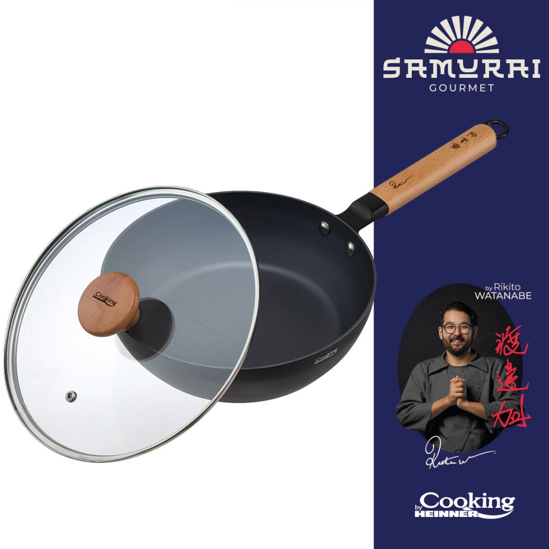 TIGAIE WOK ALUMINIU + CAPAC 28X8 CM, RIKITO WATANABE, COOKING BY HEINNER