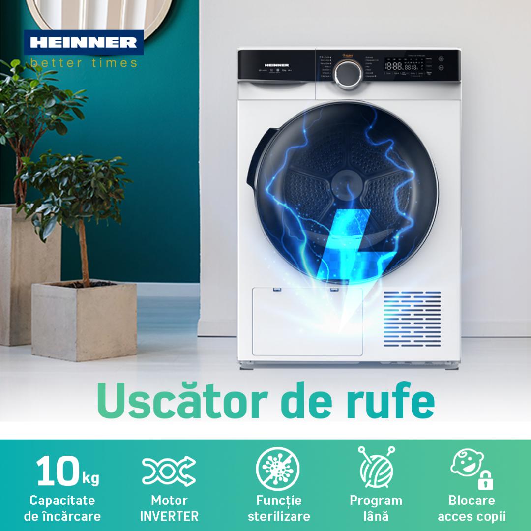 USCATOR DE RUFE CU POMPA DE CALDURA HEINNER HHPD-M10K3A+++