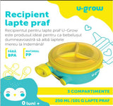 Recipient lapte praf cu 3 compartimente ,250ml, U-Grow