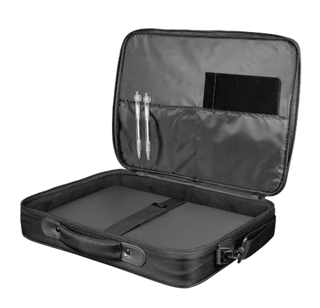 Geanta laptop Trust Atlanta, Negru, 2 ani Garantie