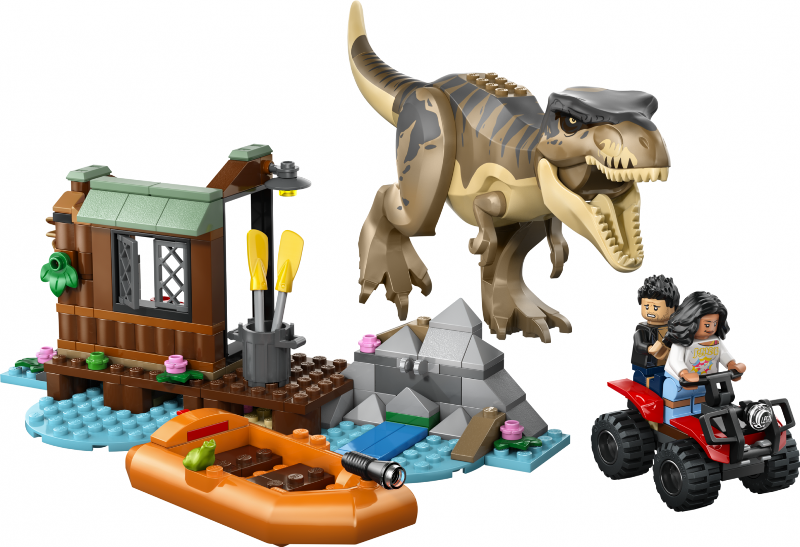 EVADARE PE RÂU DIN CALEA UNUI T. REX LEGO76975