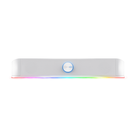 Soundbar Trust GXT 619W Thorne, putere maxima iesire 12W, freccventa raspuns 150 Hz - 20.000 Hz, impendata difuzor 4 Ohm, cu iluminare, alb
