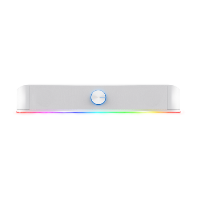 Soundbar Trust GXT 619W Thorne, putere maxima iesire 12W, freccventa raspuns 150 Hz - 20.000 Hz, impendata difuzor 4 Ohm, cu iluminare, alb