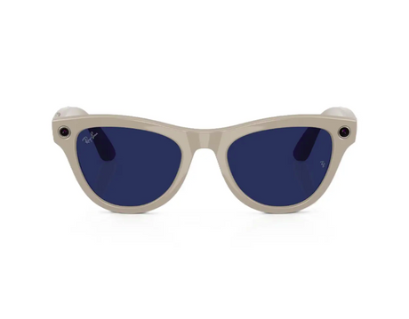 Ray-Ban Meta Skyler Gen 1 High Bridge FIT Shiny Chalky Gray Clear/Sapphire Transitions 52-20