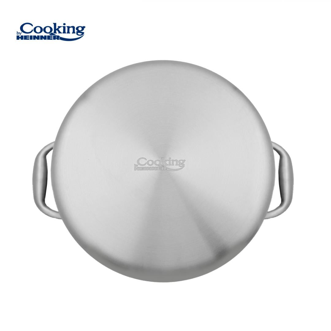 SEMIOALA INOX+CAPAC STICLA 24x12CM, 5L, ATOMIC3, COOKING BY HEINNER