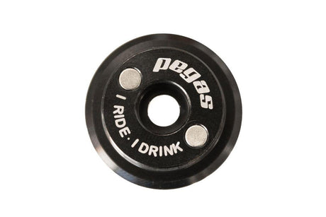 CAPAC TIJA GHIDON BEER CAP XHS-16, ALUMINIU CNC, 2 MAGNETI, PENTRU TIJA GHIDON 1-1/8, DIAMETRU 31.8MM, SURUB M6X30MM INCLUS, NEGRU