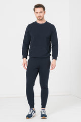 BLUZA COTON CASUAL BARBATI NAVY-M