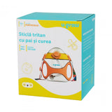 Sticla tritan cu pai si curea , 330 ml , orange, U-Grow