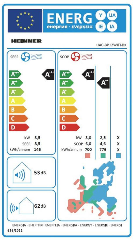 AER CONDITIONAT HEINNER HAC-BP12WIFI-BK