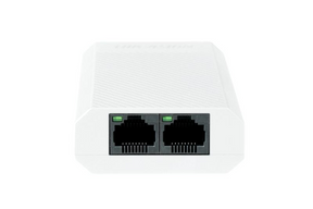 Repetor PoE Hikvision DS-3E0103DP-E/R: 1 × 10/100 Mbps PoE IN port si 2 × 10/100 Mbps PoE OUT port, 3 porturi PoE maxim 30W, buget PoE 30W, dimensiuni: 79.0 mm × 22.0 mm × 53.0 mm, greutate: 0.046 kg, montare pe birou.