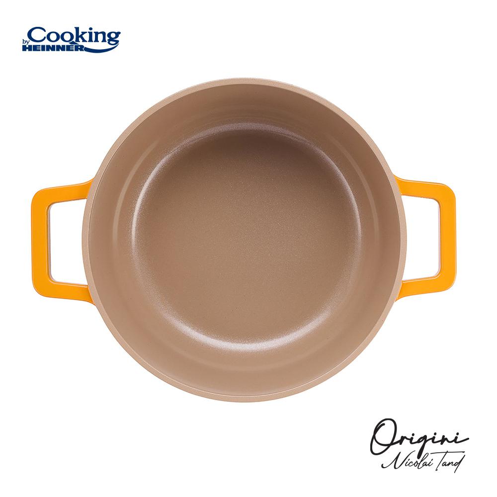 SEMIOALA ALUMINIU TURNAT + CAPAC 26x12.5 CM,5.8L, NICOLAI TAND, ORIGINI, COOKING BY HEINNER