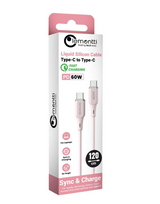 Cablu Lemontti Liquid SiliconType-C la Type-C, Fast Charge, PD 60W, lungime 1.2m, Roz