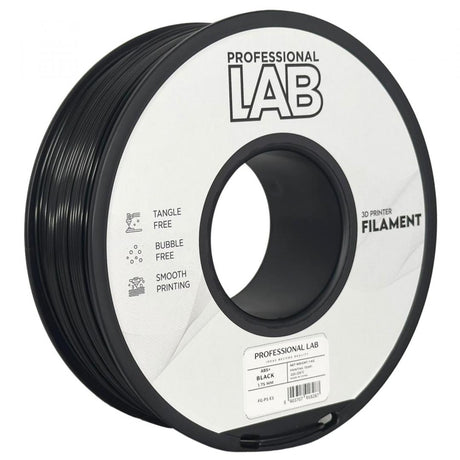 Filament 3D Proffesional Lab, Diamentru 1.75mm, Greutate: 1KG, Culoare: Negru, Material: ABS+, Temperatura: 220-250c.