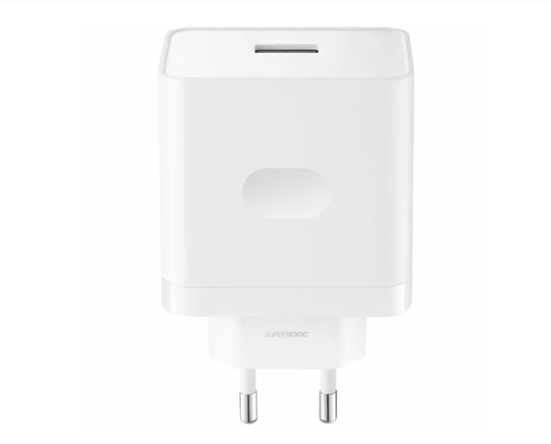 Incarcator retea Realme SuperVooc 80W, Fast Charging, USB-A, Alb