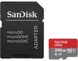 Card de Memorie MicroSDXC SanDisk, 256GB, UHS-I, Class 10, 80MB/s + Adaptor