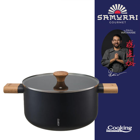 SEMIOALA ALUMINIU + CAPAC 24X12.5 CM, 5.3 L, RIKITO WATANABE, COOKING BY HEINNER