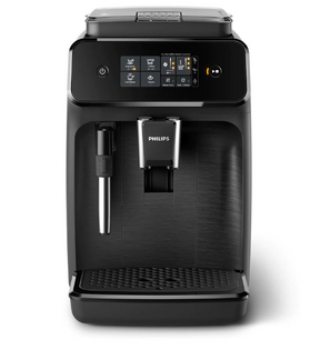 Espressor automat Philips EP2220/10, sistem de spumare a laptelui, 2 bauturi, filtru AquaClean, 15 bar, rasnita ceramica, optiune cafea macinata, Negru