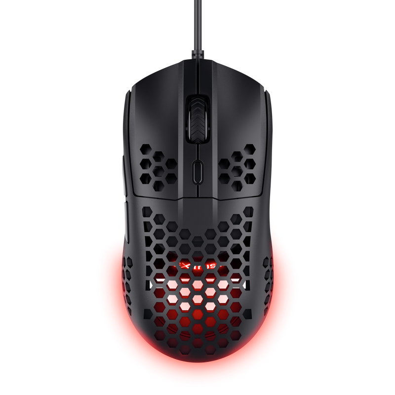 Mouse Trust GXT 928 Helox cu fir, optic, rezolutie meaxima 6400 DPI, negru