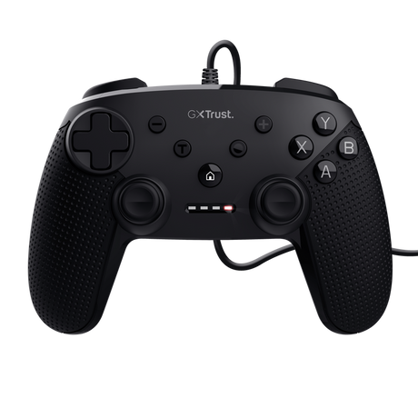 Controller cu fir Trust GXT 541 Muta, material ABS, lungime cablu 300cm, 15 butoane, compatibil cu pc, consola gaming, laptop, negru