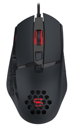 Mouse gaming Serioux Tobis, Senzor Sunplus 192, 1000-6400 DPI, switch HUANO, pana la 20 milioane de click-uri, 8 Butoane, 3 moduri de iluminare RGB, cablu USB 1.5M, plug and play, compatibil cu Windows 2000/XP/9X/VISTA/7/8/10